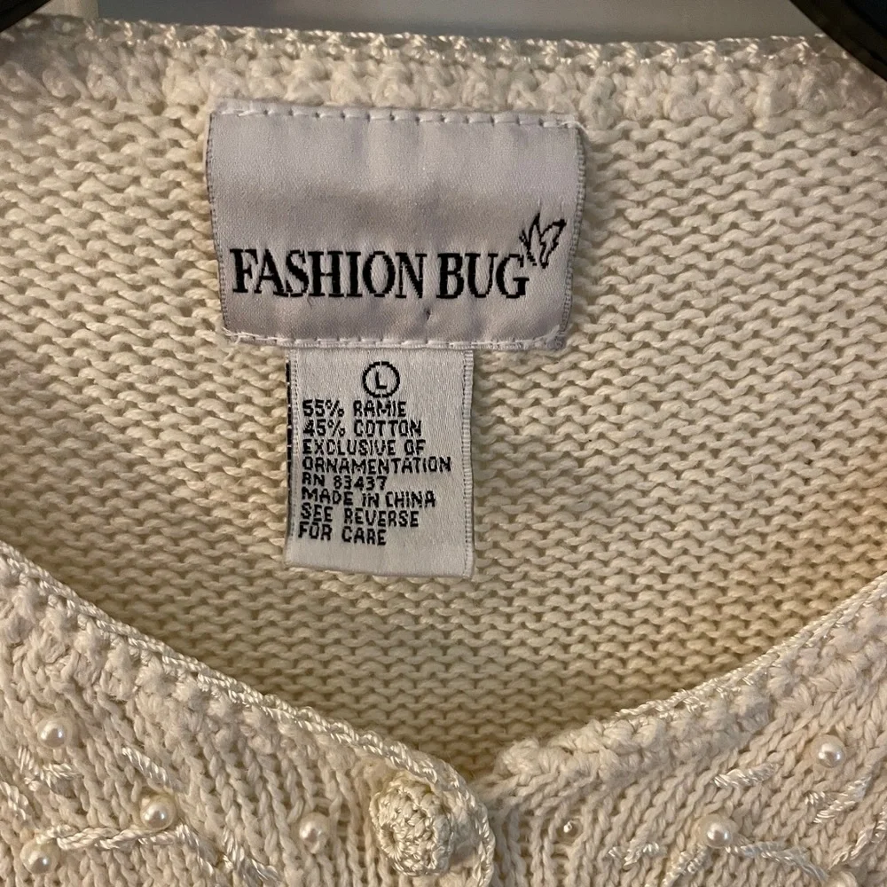 Vintage Fashion Bug Beaded Cardigan - Picture 3 of 6